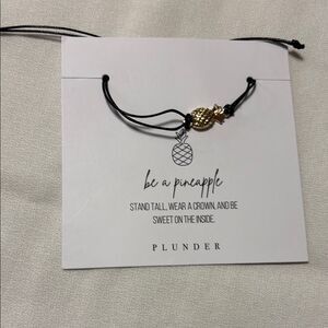 Plunder Pineapple Charm Adjustable Bracelet